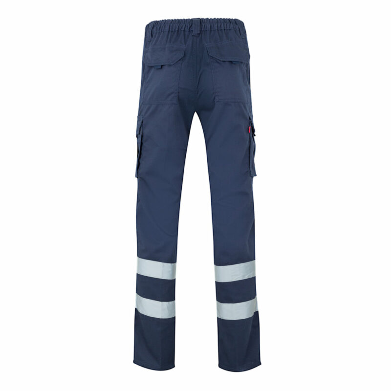 Pantaloni elasticizzati con tasche e strisce riflettenti - immagine 2