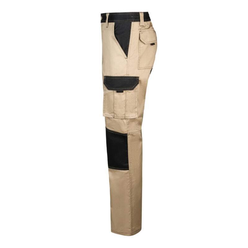 Pantaloni bicolore con tasche e rinforzo - immagine 3