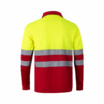 Polo bicolore con maniche lunghe - immagine 2
