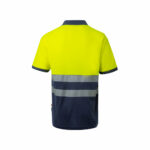 Polo bicolore piqué con maniche corte - immagine 2
