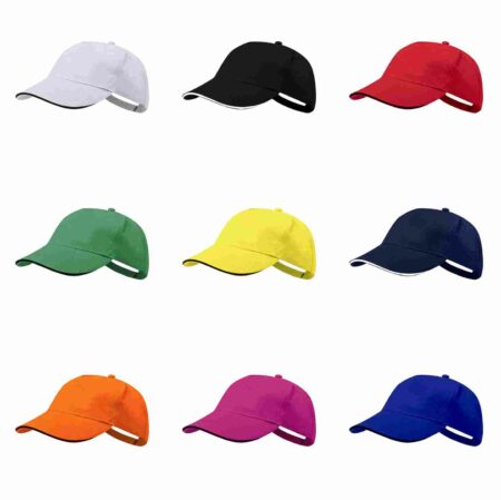 Cappellino 5 pannelli in cotone pettinato