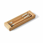 Set con penna a sfera e matita portamine in bambù - immagine 4