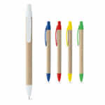Penna a sfera in carta kraft con clip