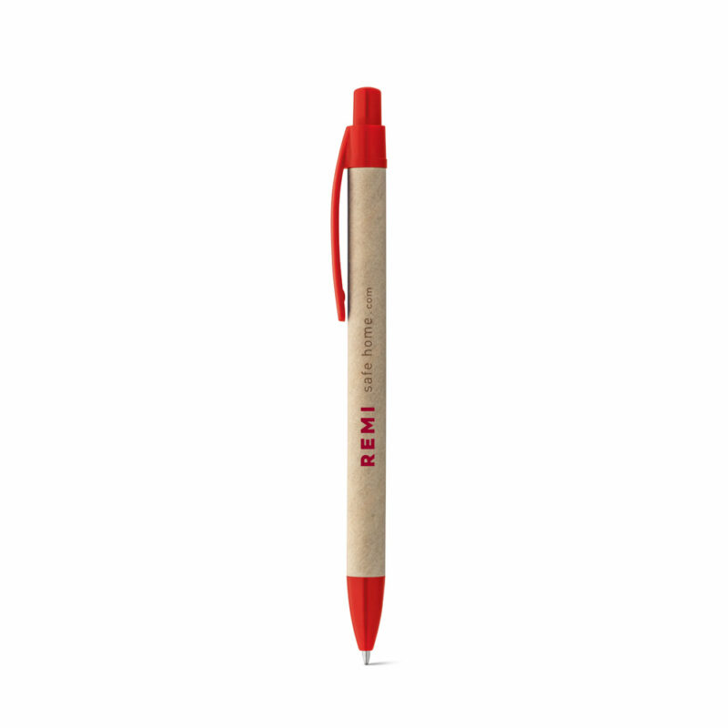 Penna a sfera in carta kraft con clip - immagine 2