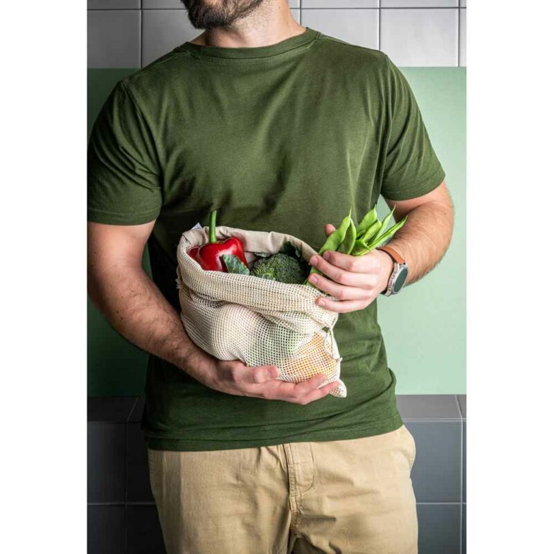 Borsa 100% cotone con maglia - immagine 5