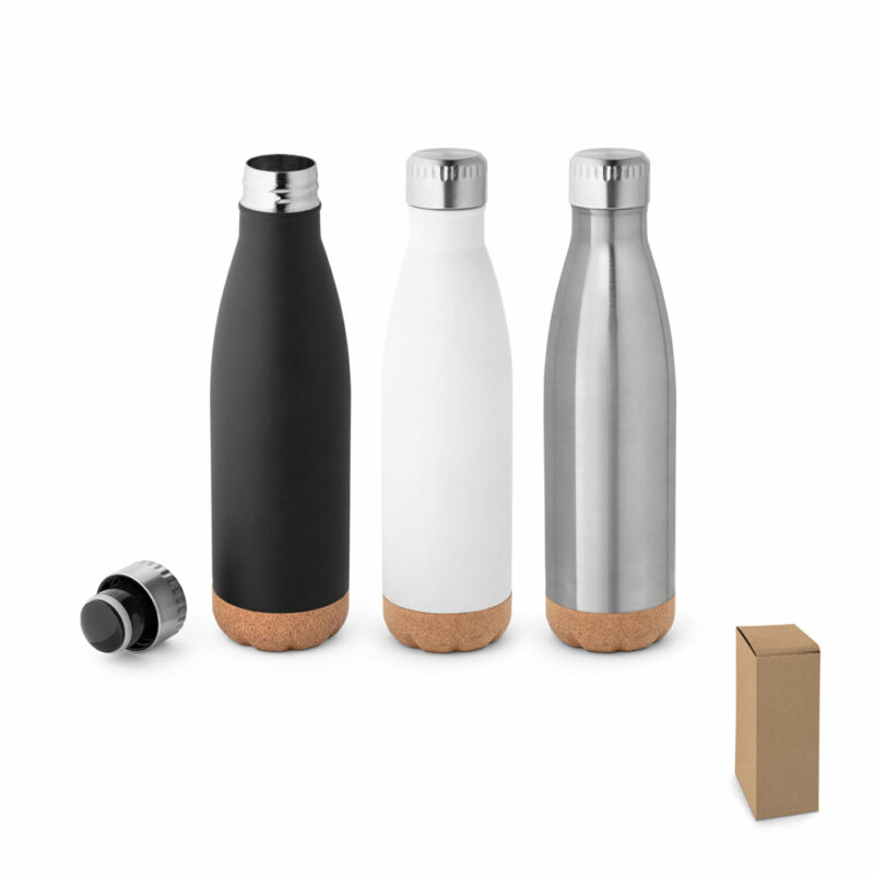 Borraccia termica in acciaio inox con base in sughero 560 mL