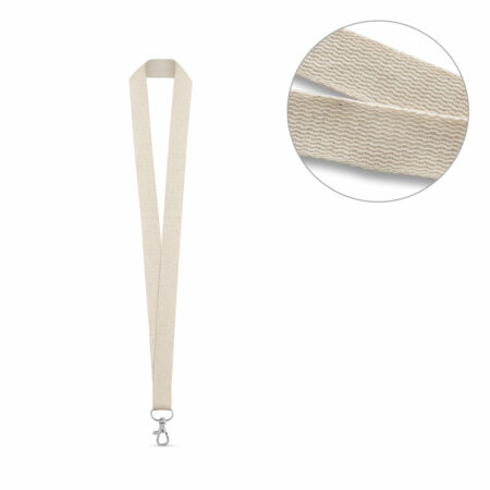 Lanyard 100% cotone con moschettone